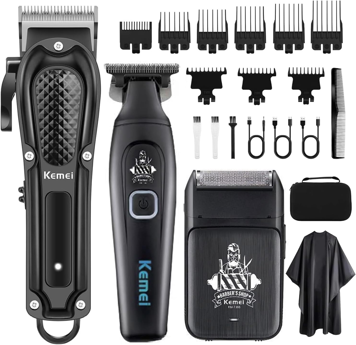 Walmart Elec Razor KEMEI Cordless Hair Clippers for Men, Beard Trimmer, Electric Razor ...