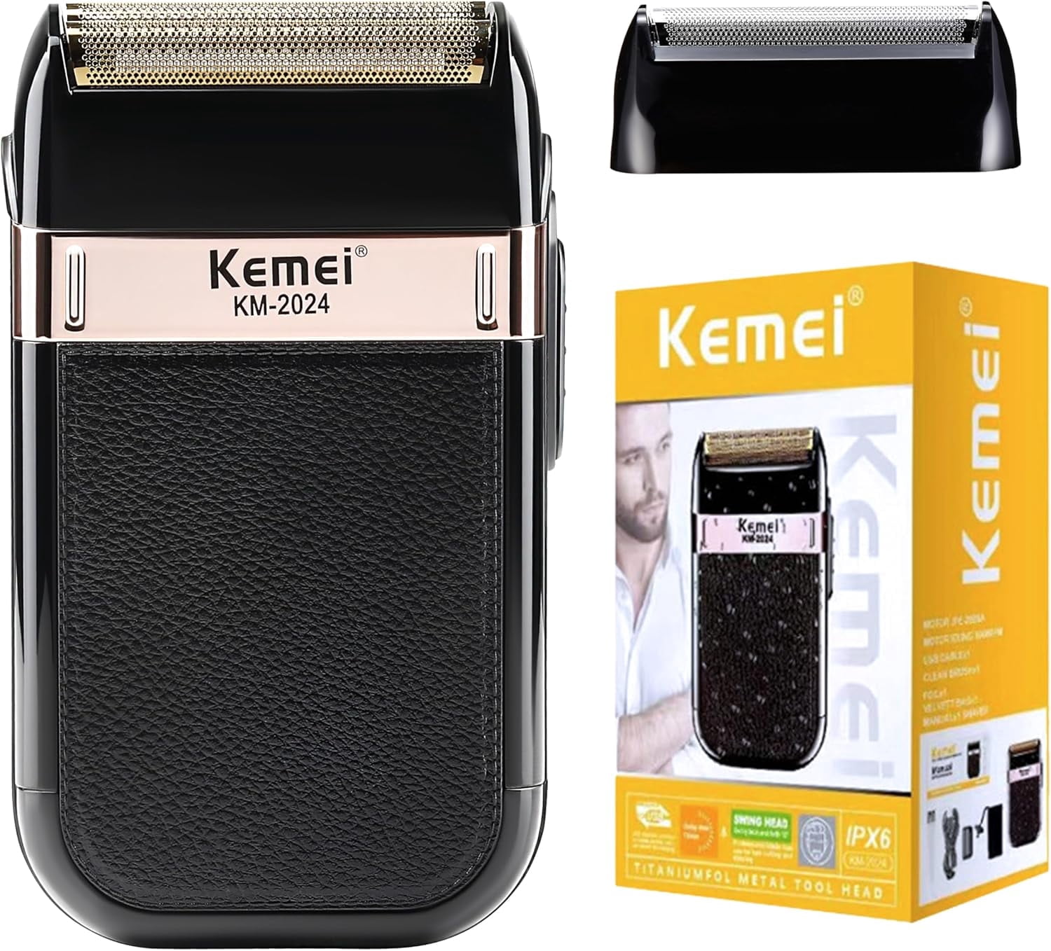 KEMEI Foil Shaver for Men,Waterproof Razor,Cordless Electric Rechargeable Shavers,Trimmer Razors Blade Washable Grooming