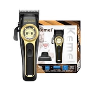 KEMEI Hair Clippers for Men, Cordless Barber Clippers with Magnetic Motor, DLC Blades and Charging Base