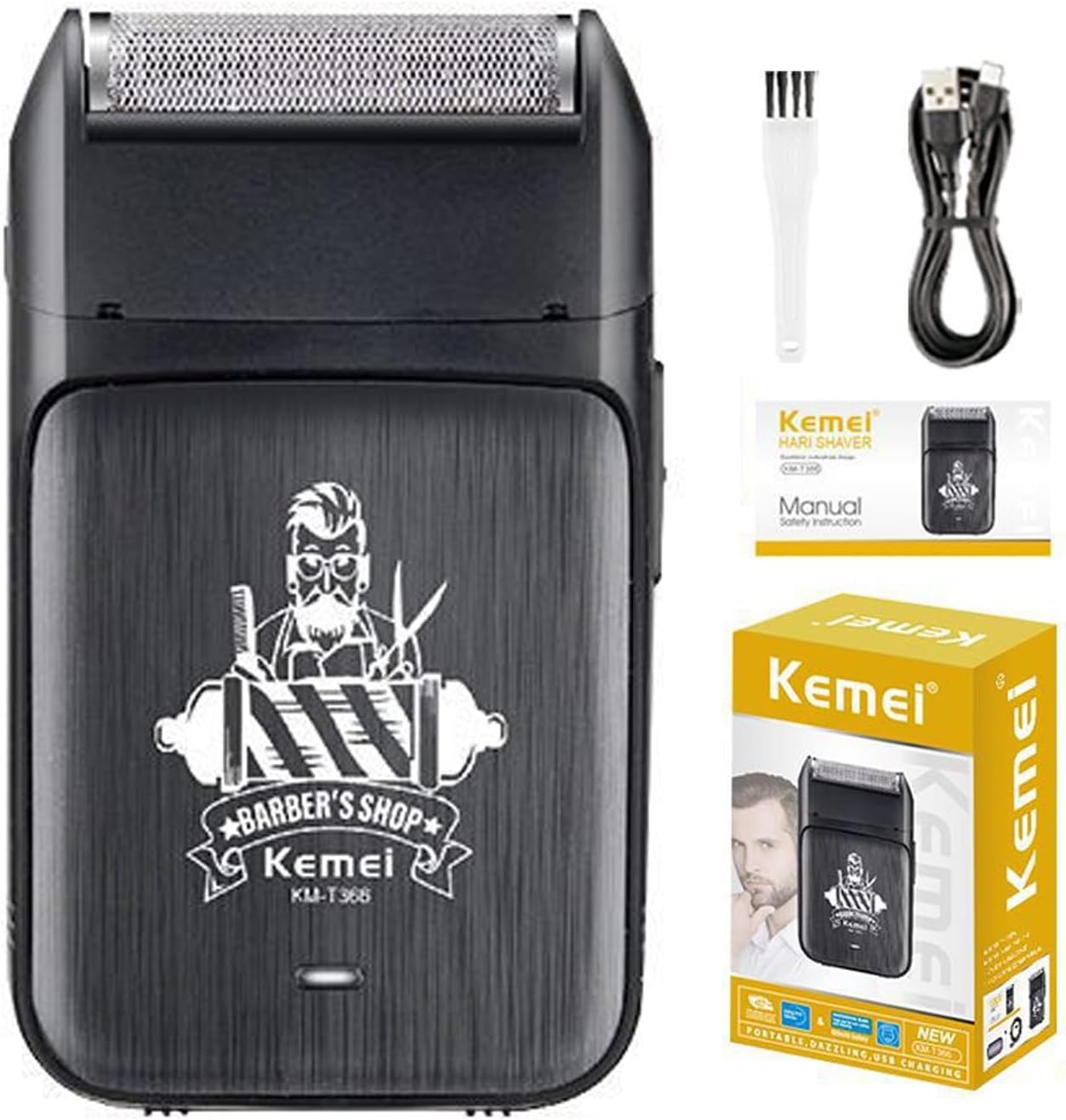 KEMEI KM-T366 Electric Foil Shaver for Men, Cordless Beard Trimmer with ...