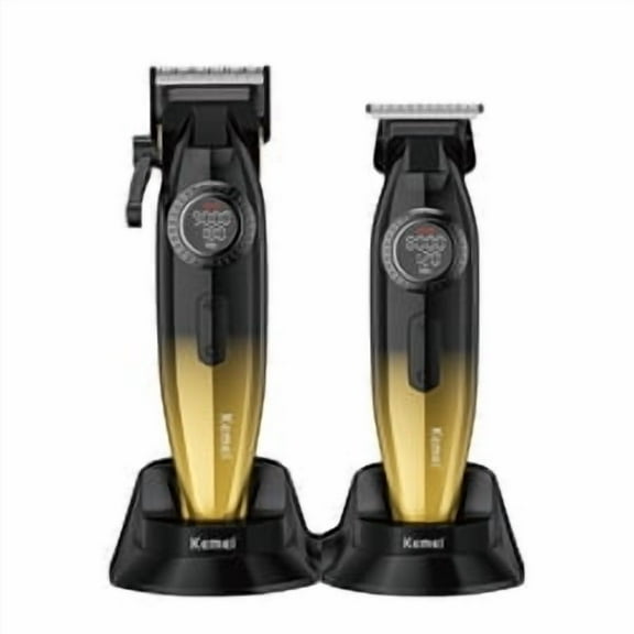 KEMEI KM1867pro KM1868 Profession Barber Clipper Kit Wireless Charge Dock 2500mAh 9000RPM Hair Trimmer Pack with Safe Code Locks