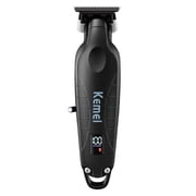 KEMEI Men's Cordless Hair and Beard Trimmer, Rechargeable T-Blade Clipper with LED Display and Guide Combs