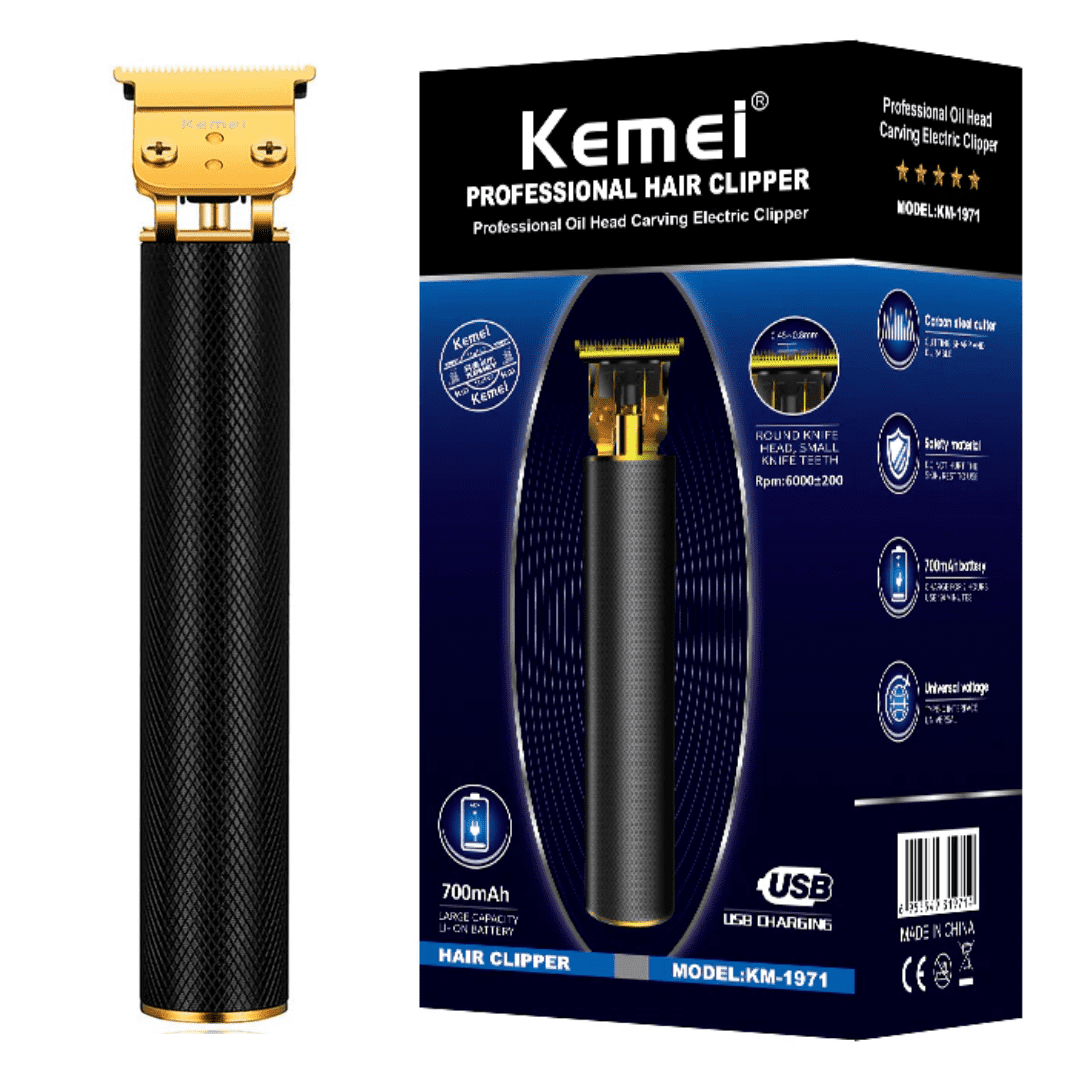 KEMEI Professional Cordless Clipper Zero Gapped Rechargeable T Shape