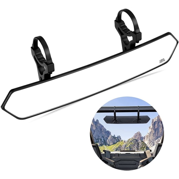 KEMIMOTO 1.65"-2" Adjustable Rear View Center Mirror For Polaris RZR 570/900/XP 1000 Honda Talon /Arctic Cat
