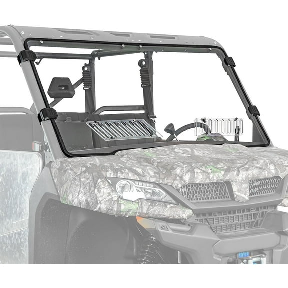 KEMIMOTO 2-IN-1 Vented Front Windshield Compatible with CFMOTO UFORCE 1000 XL Scratch Resistant 2019-2023