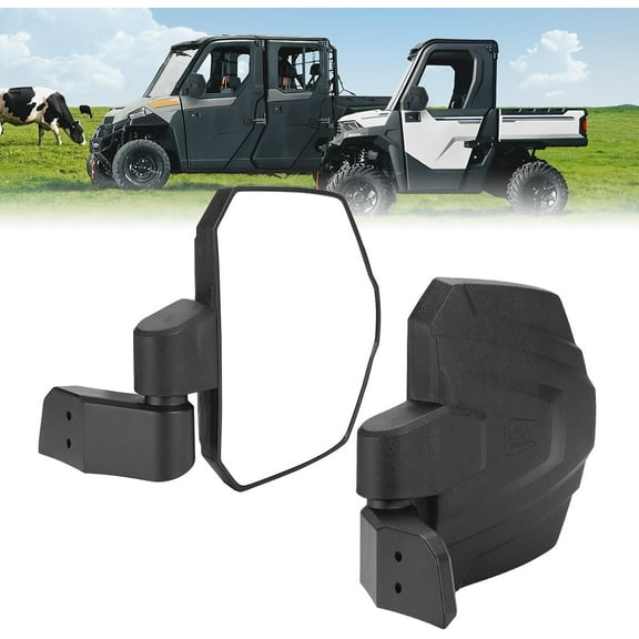 KEMIMOTO 2889241 Upgraded UTV Rear View Side Mirrors Compatible with Polaris Ranger XP SP 1000 570 with Original Full Doors