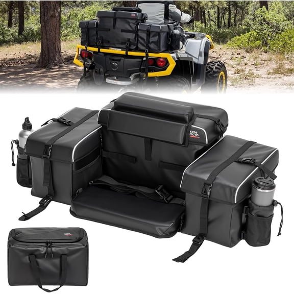 KEMIMOTO 85L Large ATV Bag, Upgraded Four Wheeler Storage Bags with Cooler with a Rain & Dust Cover