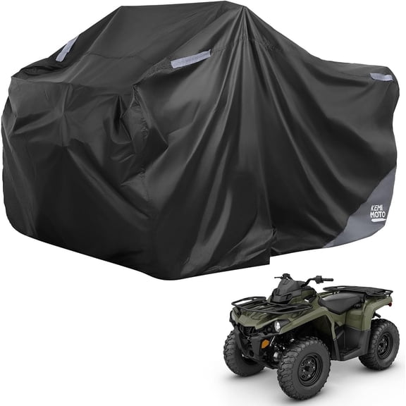 KEMIMOTO ATV Cover, Universal 4 Wheeler Cover Quad Cover Compatible with Polaris Sportsman 570 450 Fourtrax Can-Am Kawasaki Arctic Cat CFMOTO