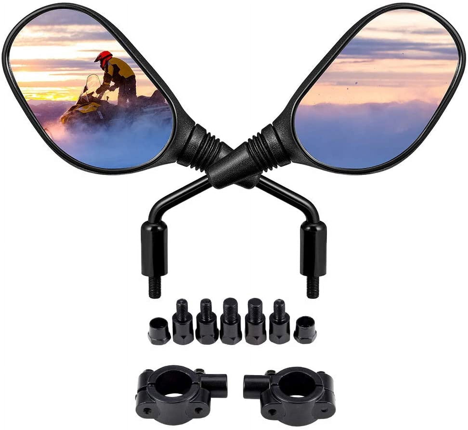 KEMIMOTO ATV Mirrors 7/8" Handlebar Motorcycle Mirrors Compatible with Yamaha Scooter Snowmobile Mope