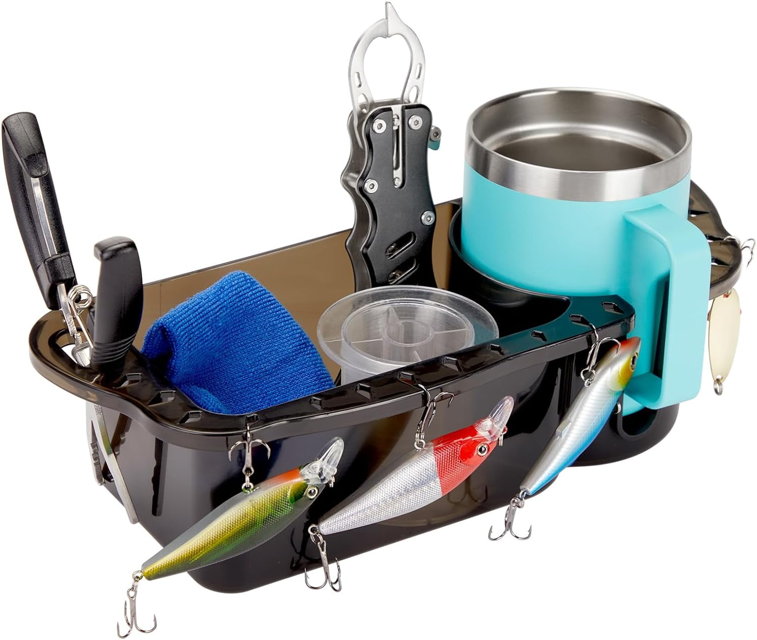 KEMIMOTO Boat Caddy Organizer: Efficient Storage Solution for Boats - Perfect for Bass Boat, Kayak, Pontoon, Jon Boat, and Fishing Caddy Cabin