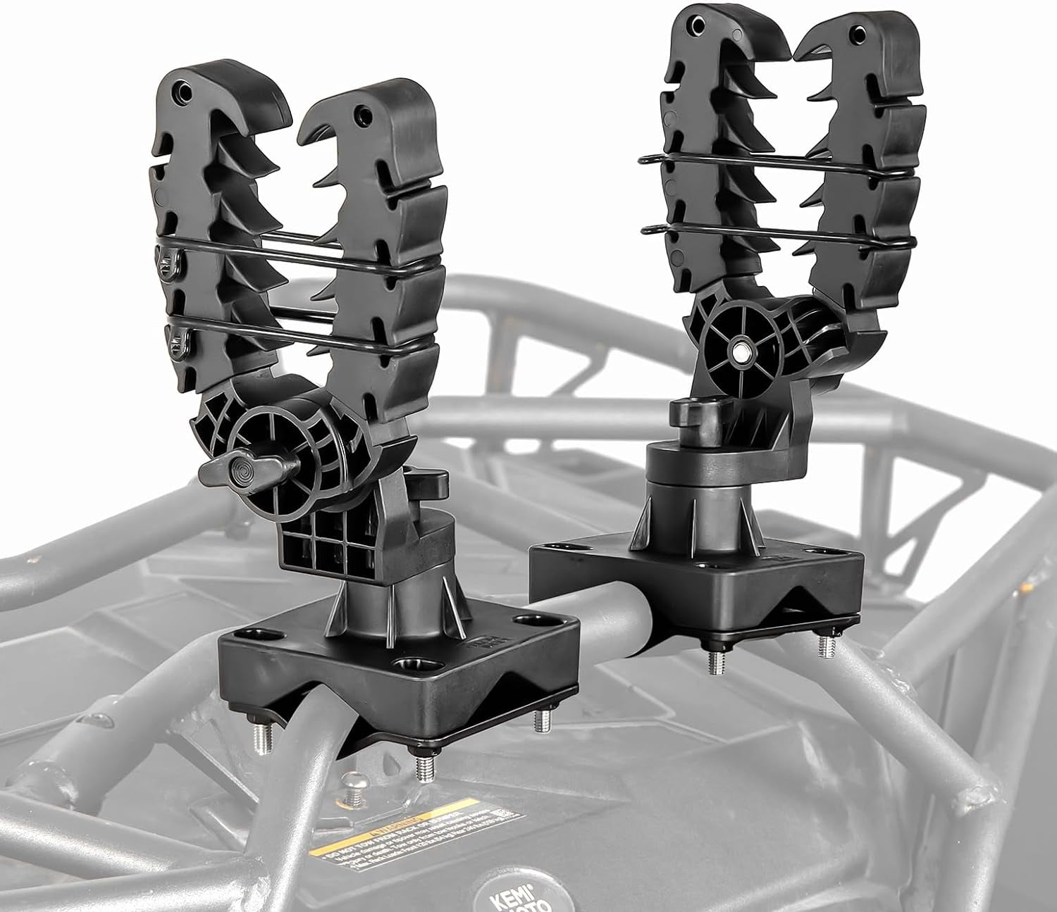KEMIMOTO Gun Holder Rack for ATV UTV Gun Bow Mount Adjustable Grips