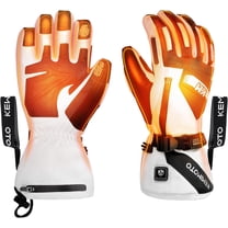 KEMIMOTO Heated Ski Motorcycle Gloves for Men Women Waterproof Electric Heating Gloves Touchscreen for Skiing Snowboarding Hiking