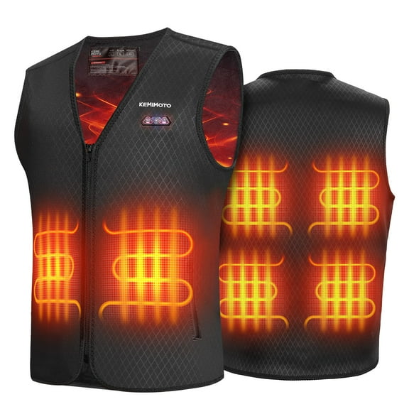 KEMIMOTO Heated Vest Men Women Electric Warming Vest for Hunting & Winter Sports (Battery Not Included) Thermal Warm Up Body Heating