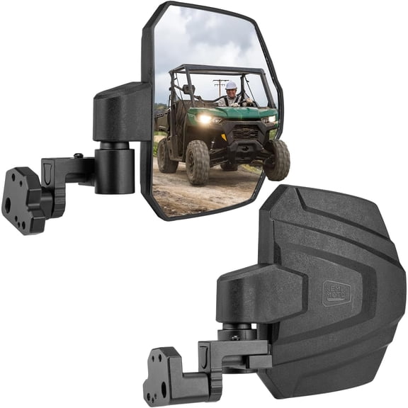 KEMIMOTO Large UTV Side Mirror, Compatible with 2016-2026 Can-am Defender HD 5/7/8/9/10 MAX Models, Fit Half-door Full-door