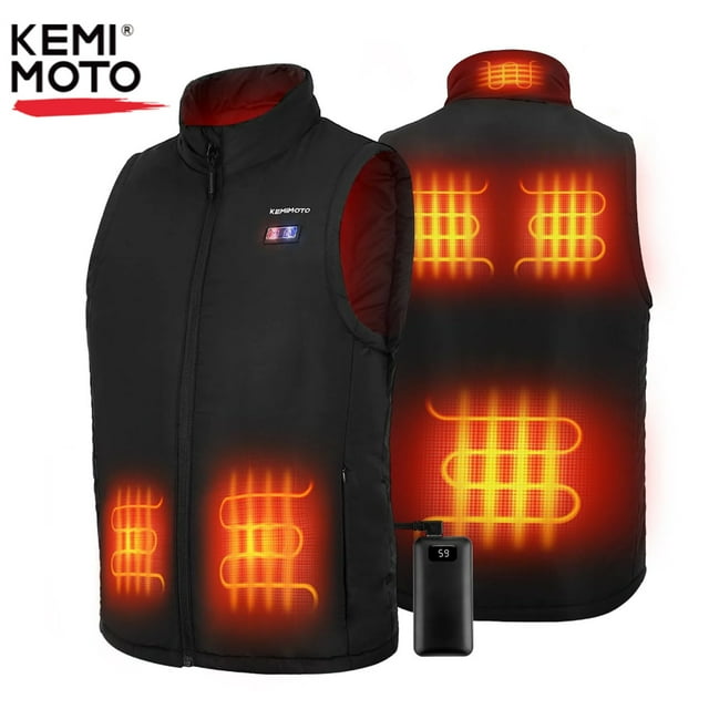 KEMIMOTO Men's Lightweight Heated Vest,Smart Electric Rechargeable