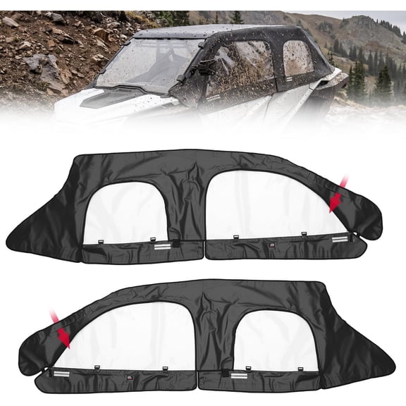 KEMIMOTO PRO XP4 Cab Enclosure Upper Doors, UTV Upper Window 2884665 Compatible with 2020-2026 Polaris RZR PRO XP4