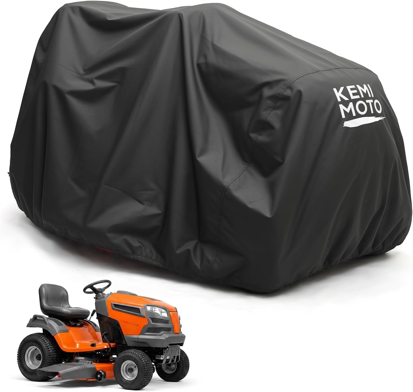 KEMIMOTO Riding Lawn Mower Cover with Windproof Buckle, Universal Fit for Riding Lawnmowers with decks up to 54''，Compatible with John Deere others