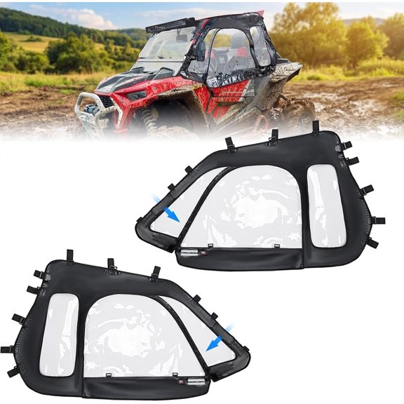 KEMIMOTO Soft Cab Enclosures YKK Zippers Compatible with Polaris RZR XP 1000 / XP Turbo 2014-2023