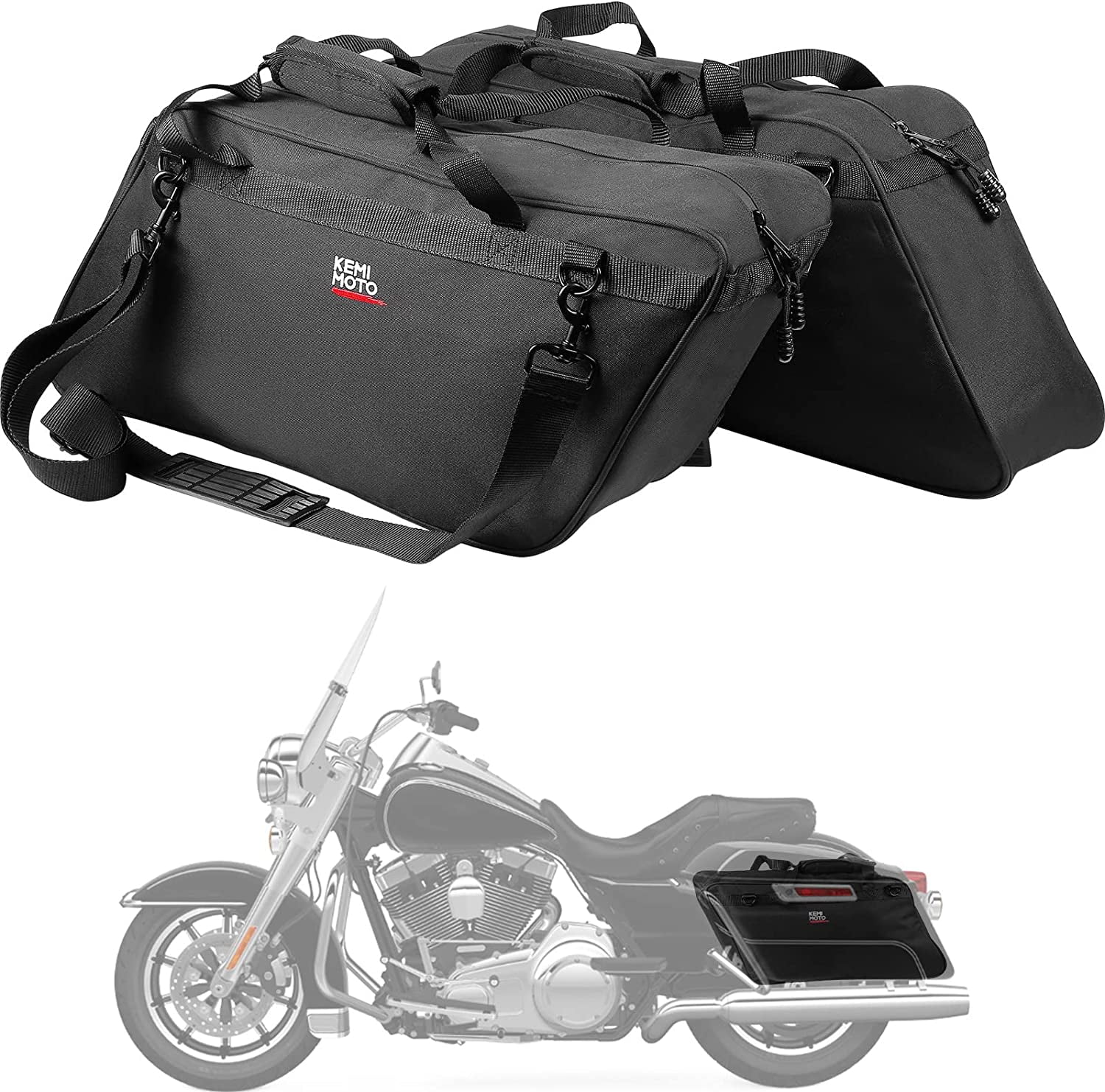 KEMIMOTO Street Glide Saddlebag Liners Motorcycle Hard Saddle Bag Insert for Electra Glide Road King