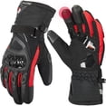 thumbnail image 1 of KEMIMOTO Thermal Winter Motorcycle Gloves Riding Gloves Warm Touchscreen for Men Women ATV UTV Snowmobile - Red, X-Large, 1 of 5
