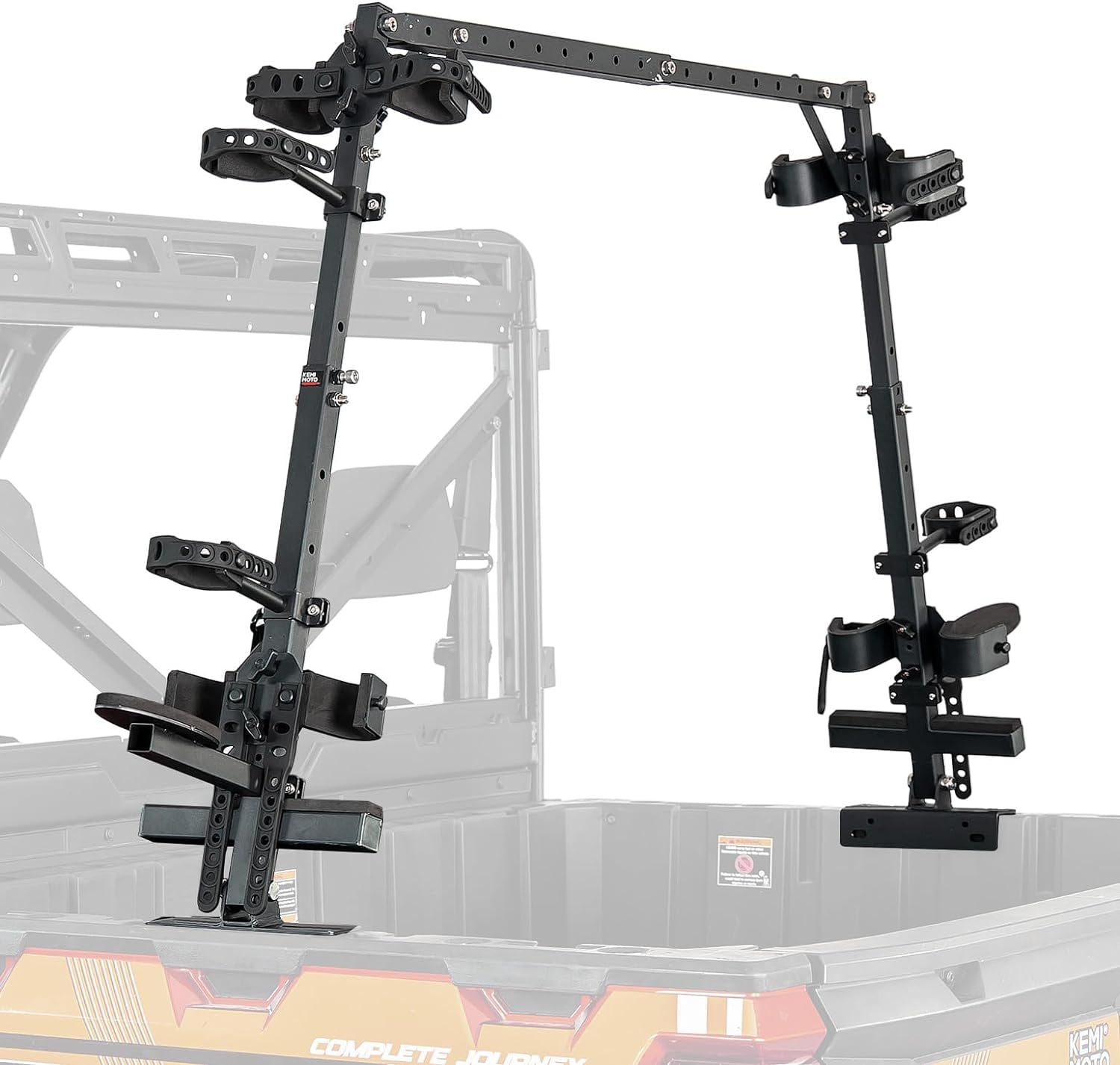 KEMIMOTO UTV Double Crossbow Rack Sporting Clays Gun Holder Bed Mount