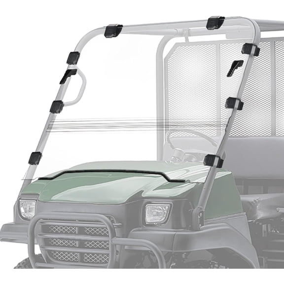 KEMIMOTO UTV Flip Windshield Compatible with Kawasaki Mule 3010 2003-2009 and Kawasaki Mule 3000 2005-2013