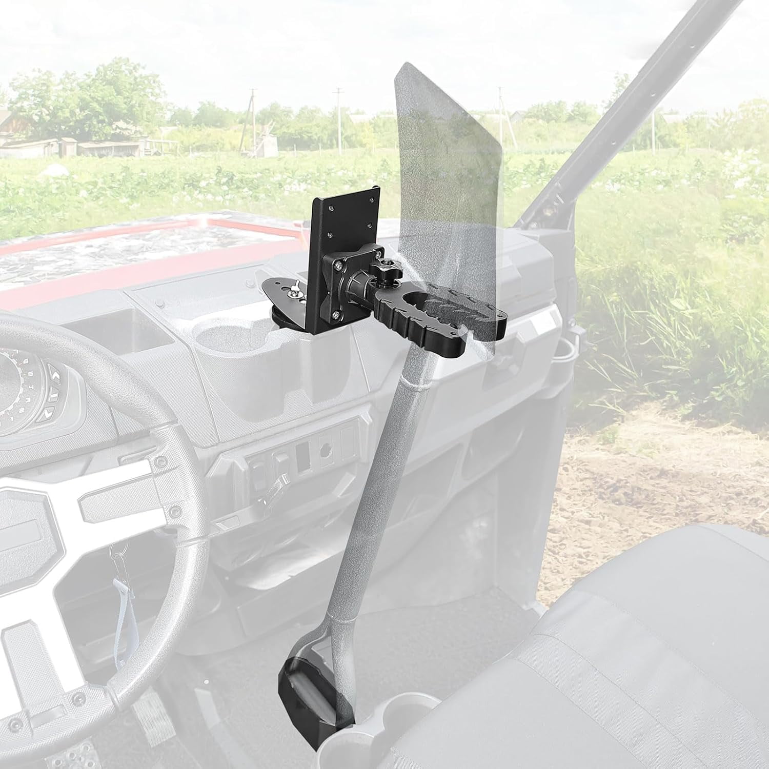 KEMIMOTO UTV Hunting Tool Holder Rack Shovel Mount Bow Rack Compatible with Polaris Ranger General
