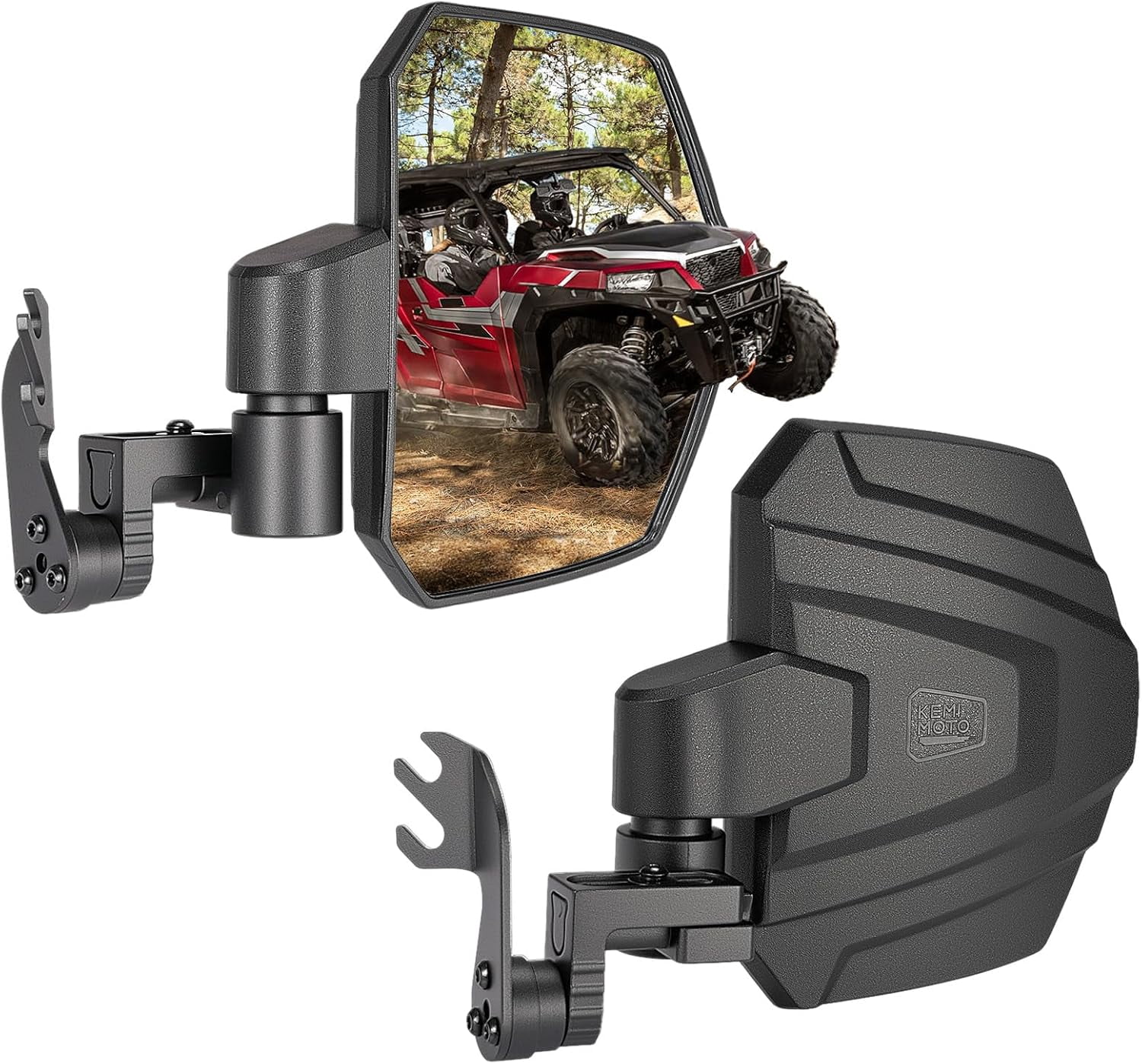 Utv Rops KEMIMOTO UTV Large Side Mirrors A-pillar Compatible with Polaris ...