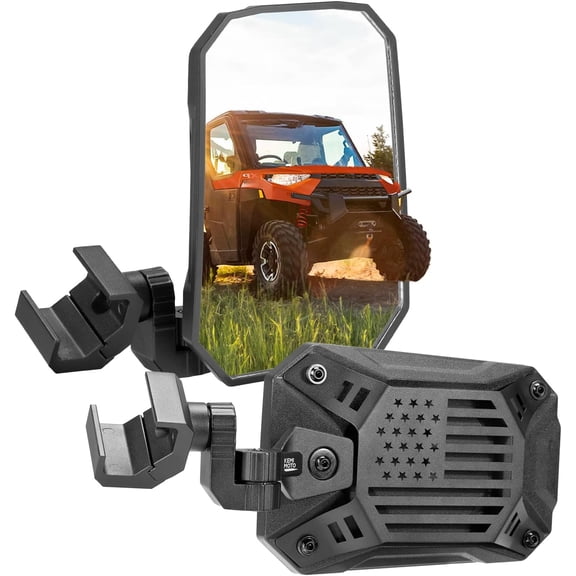 KEMIMOTO UTV Wide View Side Mirrors Compatible with Polaris Ranger/General Can Am Defender/Commander/Maverick Trail CFMOTO