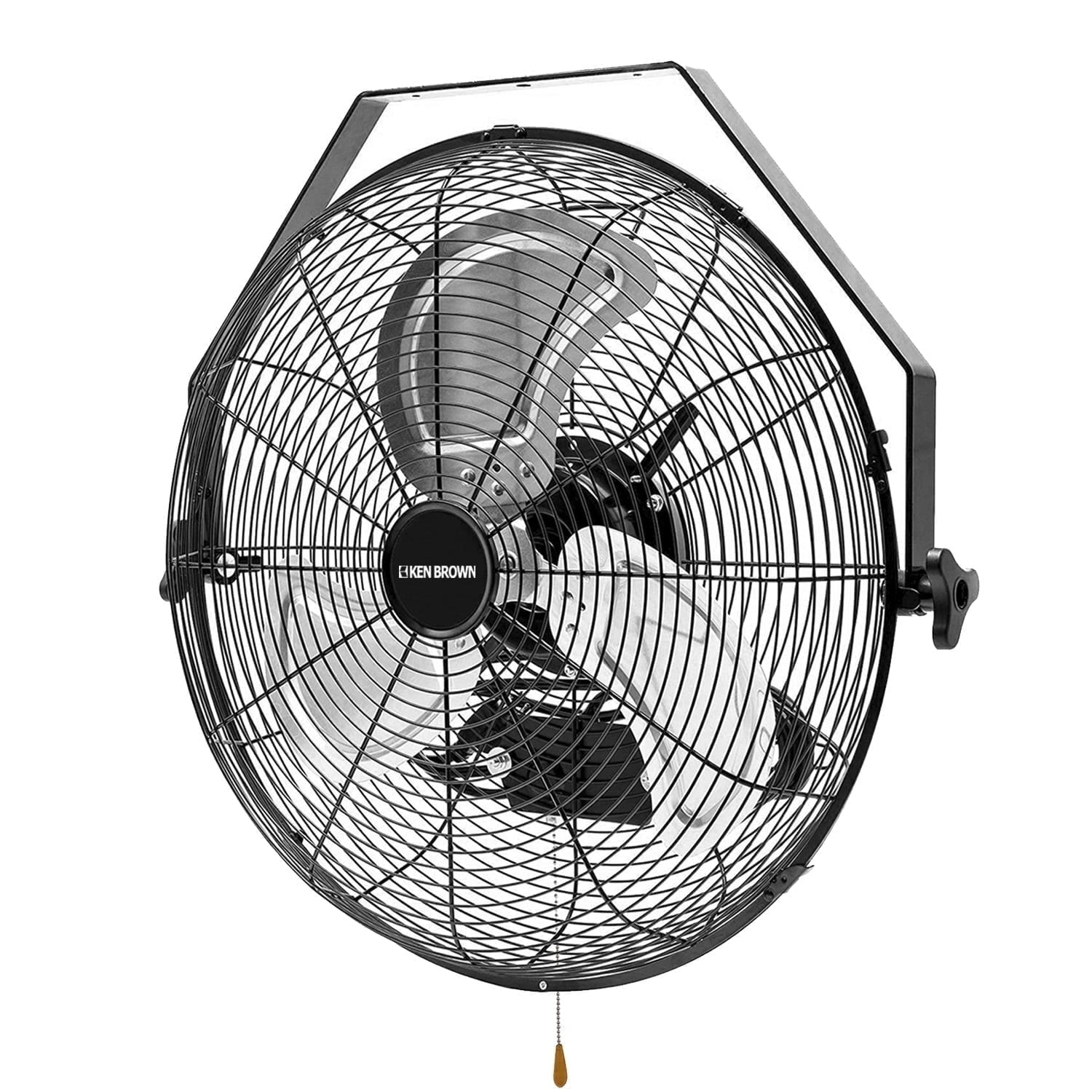 KEN BROWN 18" Wall Mount Fan: High-Velocity Cooling, 3-Speed, 4300 CFM Industrial Grade Fan for Warehouse, Garage, Patio & Commercial Use
