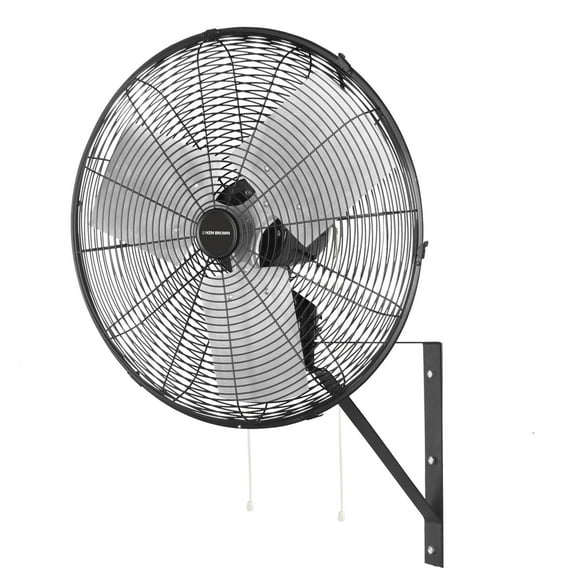 Ken Brown 22" High Velocity Oscillating Wall Mount Fan - 3 Speed for Warehouse Greenhouse Basement, ETL Listed