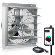 Ken Brown 24 "Exhaust Shutter fan, 4200 CFM, Attic Fan Thermostat, Moisture-Proof, Heat-Resistant, Wall-Wounted Garage, Greenhouse, Store
