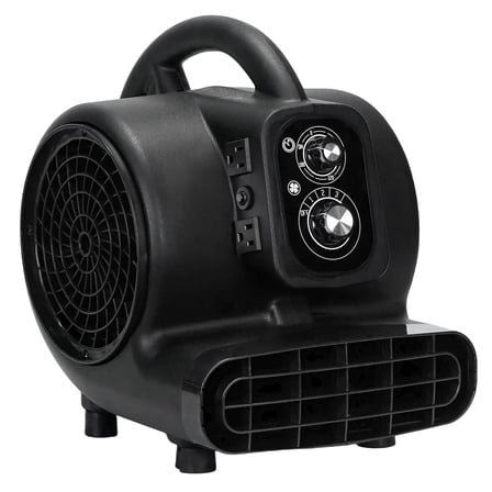 KEN BROWN Air Mover Blower Fan 3-Speed with Timer, 4 Adjustable Angles, Stackable, 1/3 HP, 2000 CFM Blower Fan