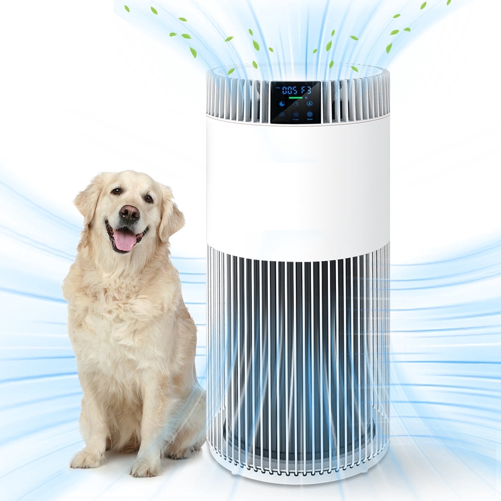 KEN BROWN Home Air Purifier, 2500 Sq. Ft. Coverage with H13 HEPA Filter, White - Perfect Christmas Gift for Family & Home