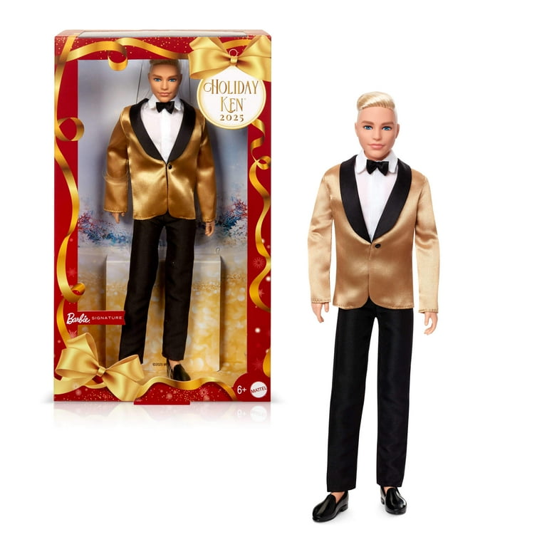 ☆ken Barbie Signature 2025 Holiday Blonde Ken Collectible Fashion Doll