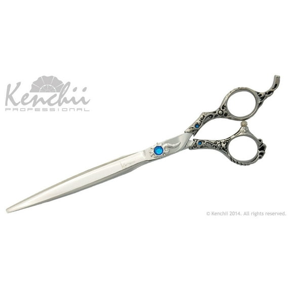 KENCHII Evolution Level-3 8 Inches Convex Edge Scissor in Silver Color