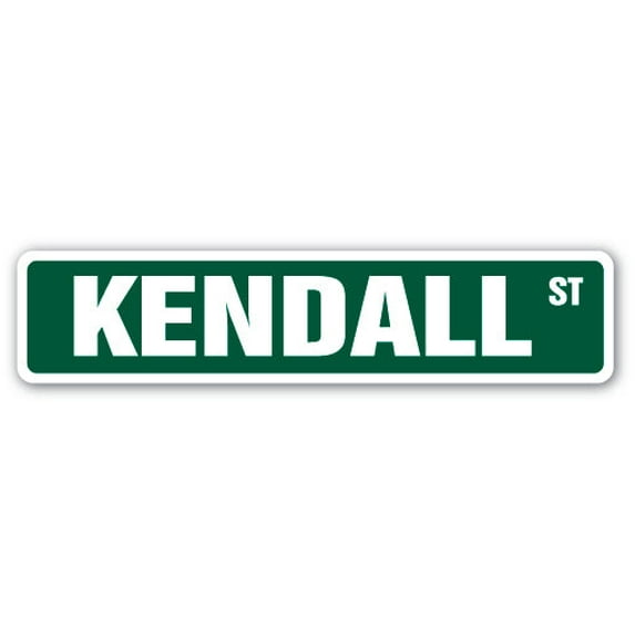 KENDALL Aluminum Street Sign Childrens Name Room Metal Sign | Indoor/Outdoor | 24" Wide