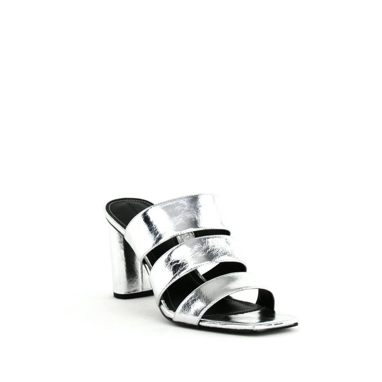 Kendall Kylie Leila Block Heels Silver Size 10