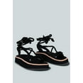 thumbnail image 1 of KENDALL Strings Platform Leather Sandal in Black, 1 of 4