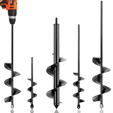 Garden Auger Spiral Drill Bit 2" X 14.5" - Handheld Post Hole Digger For Planting Bulbs