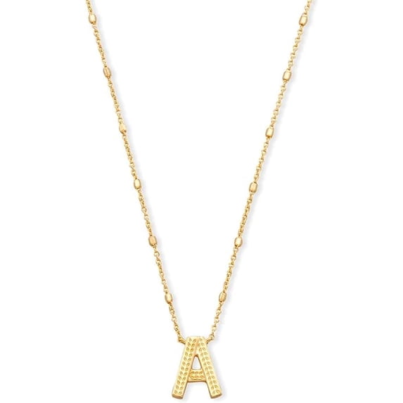 KENDRA SCOTT Letter A Pendant Necklace, Gold, 19 inches