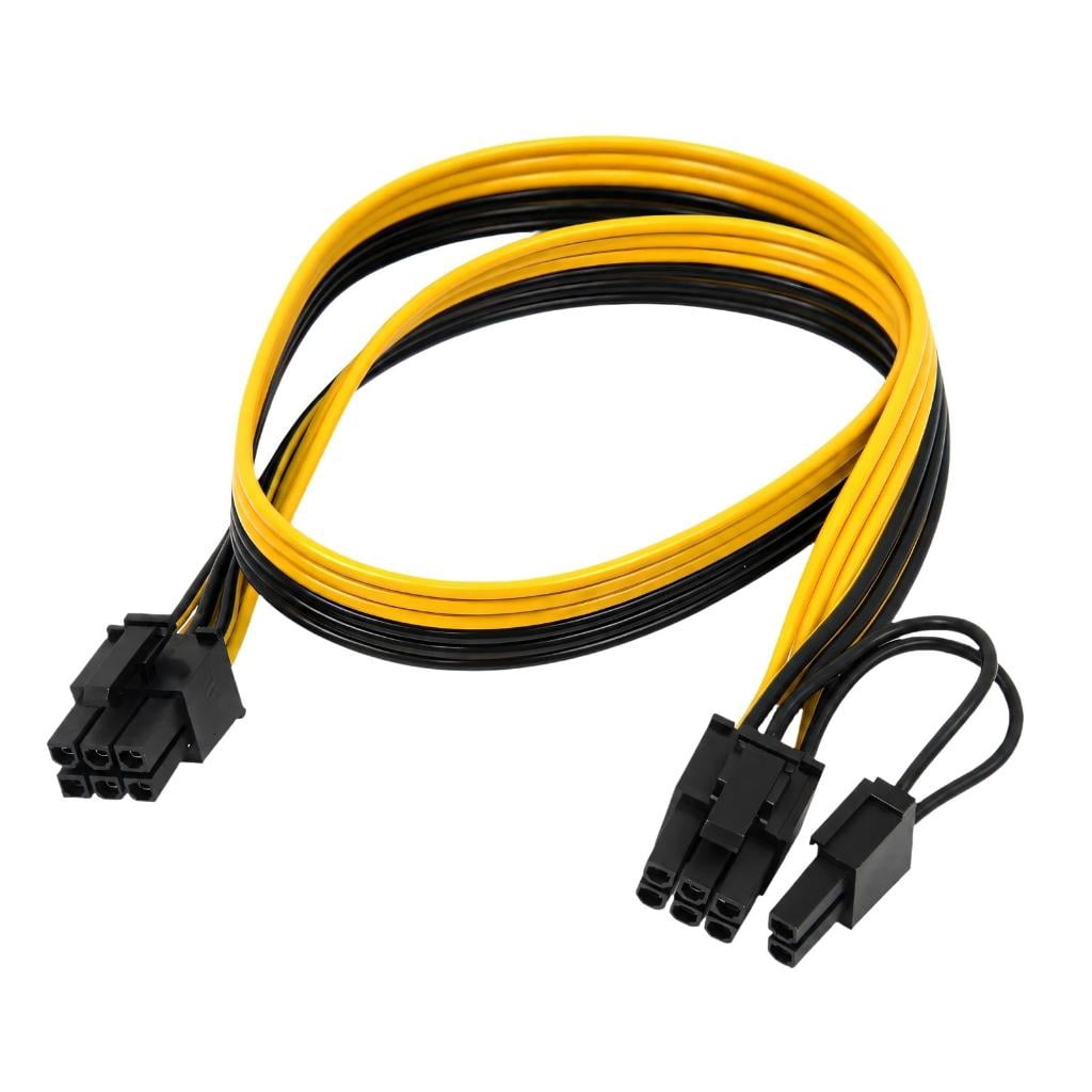 KENIIQ 6Pin to 6+2Pin Gpu Power Adapter Cable Server Psu Graphics Card ...