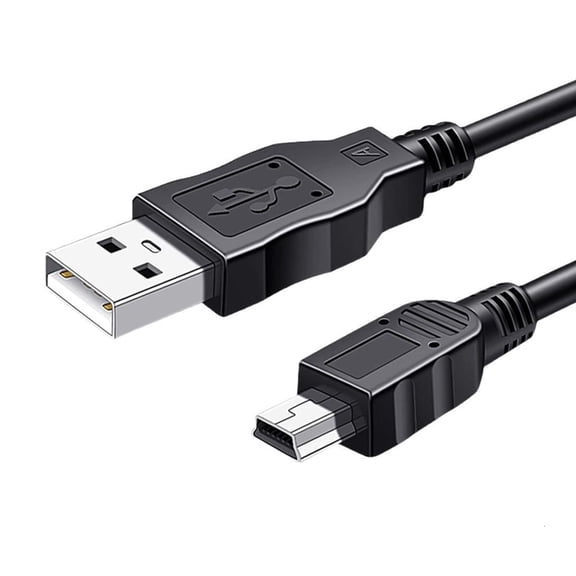 KENIIQ USB 2.0 A to Mini 5P Camera Cable 1.5m, Ferrite Core Data Transfer Charging Cord for DSLR Camera