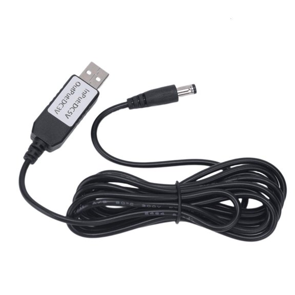 KENIIQ USB to 3V Power Cable, 5.5X2.1mm Center Positive Plug, 5V Input to 3V Output Cord for Led and Small Electronic Devices