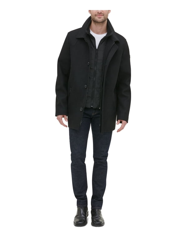 Mens Black Wool Blend Jacket M
