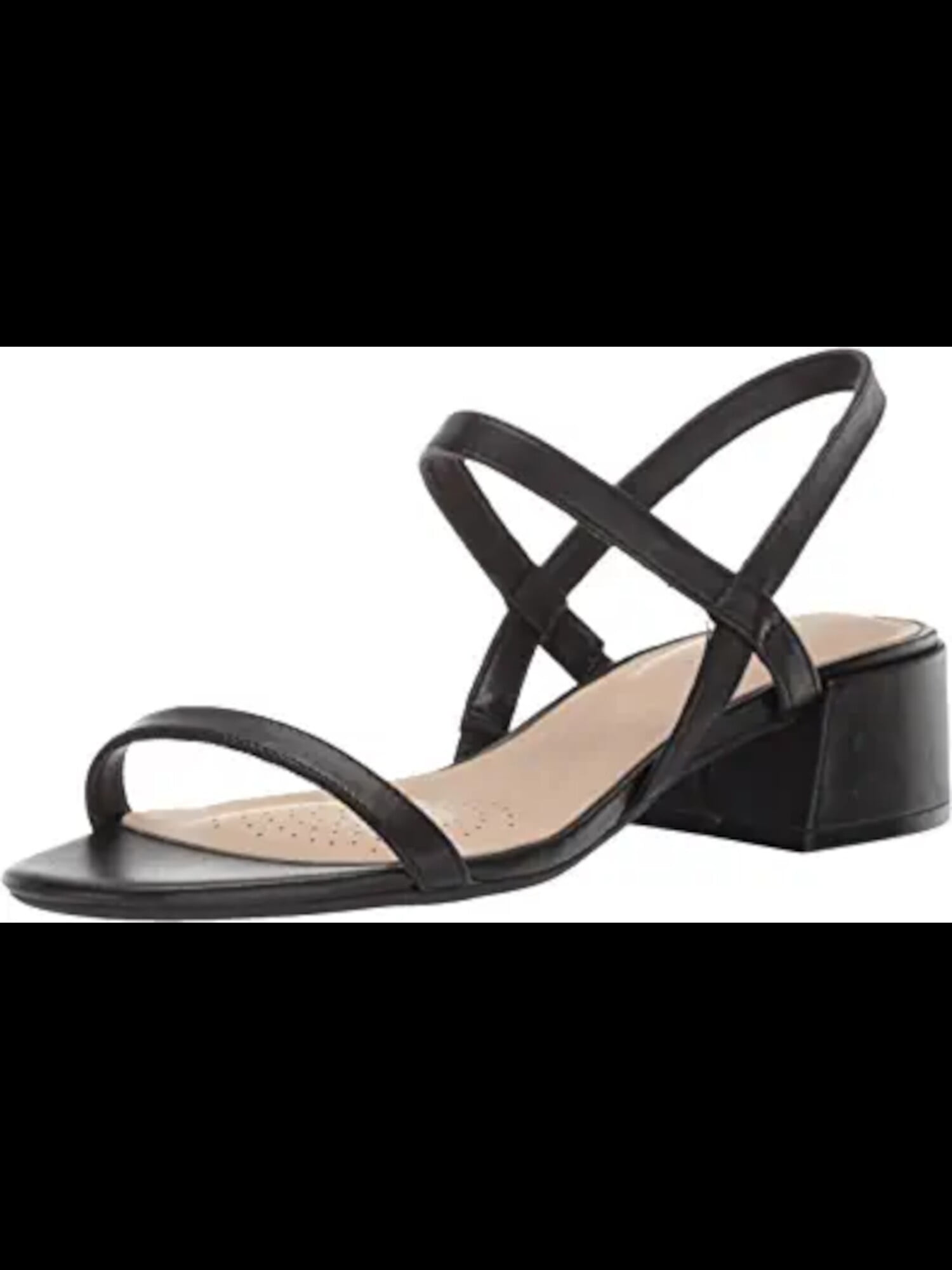 KENNETH COLE NEW YORK Womens Black Comfort Maisie Square Toe Block Heel Slip On Slingback Sandal 6 M