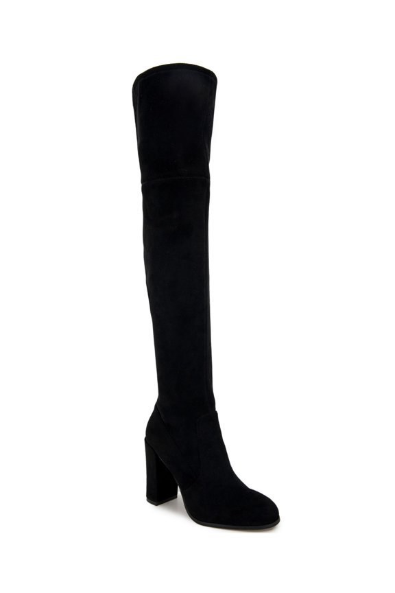 NEW YORK Womens Black Inside Half Zip Justin Round Toe Block Heel Dress Boots 7 M