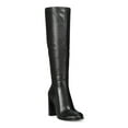 thumbnail image 1 of KENNETH COLE NEW YORK Womens Black Stretch Gore Padded Justin Round Toe Block Heel Zip-Up Riding Boot 6.5 M, 1 of 4