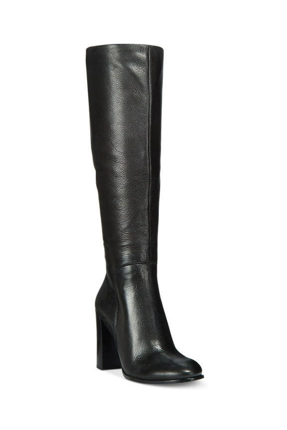 NEW YORK Womens Black Stretch Gore Padded Justin Round Toe Block Heel Zip-Up Riding Boot 7 M