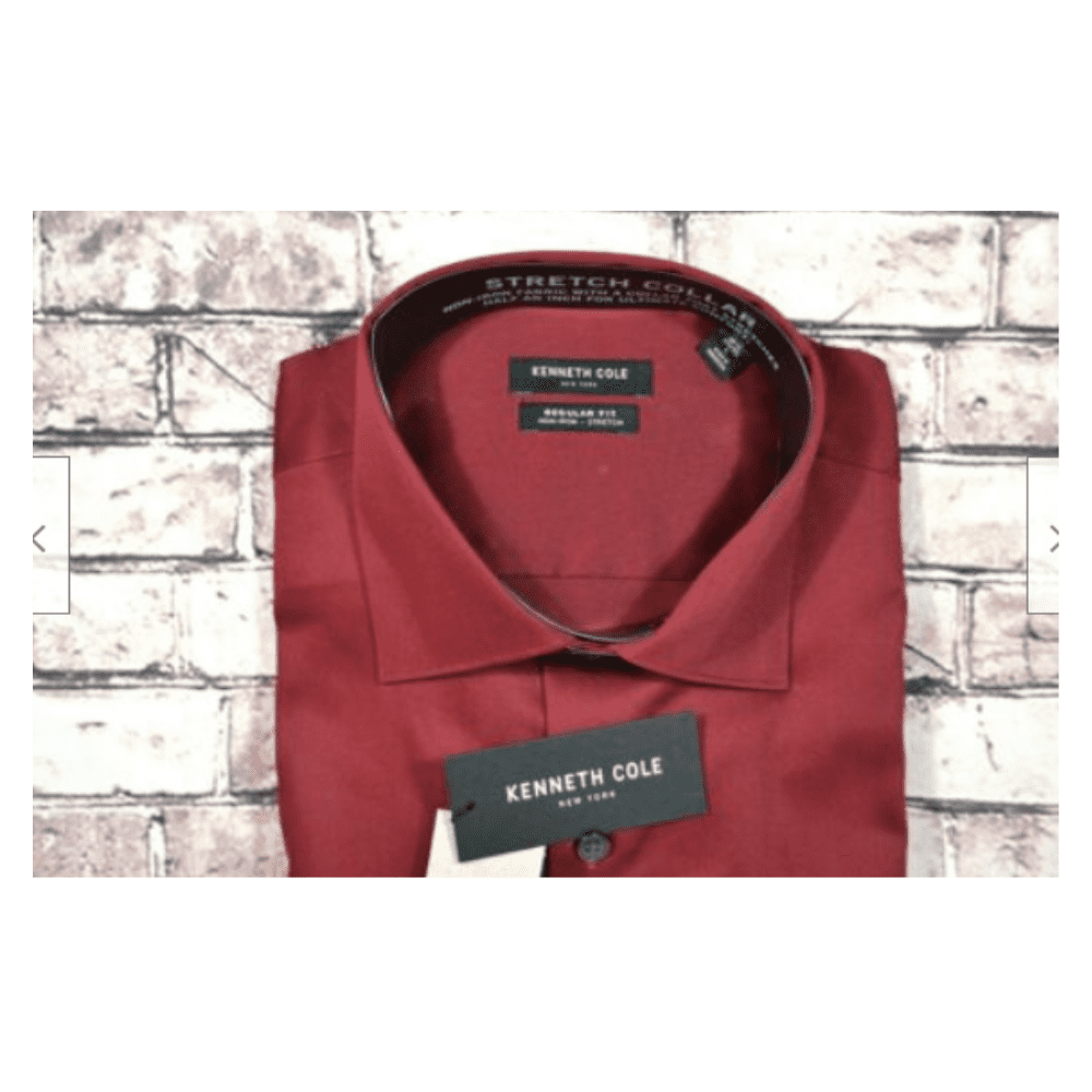 slim fit dress slacks Kenneth Cole Men's Dress Shirt Regular Fit Stretch Collar Non Iron Solid